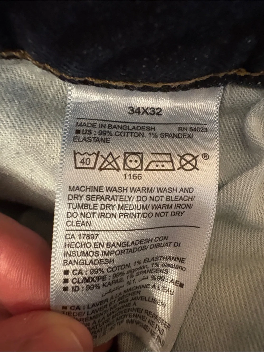 Old Navy Men's Slim Straight Jeans in Dark Blue Wash
